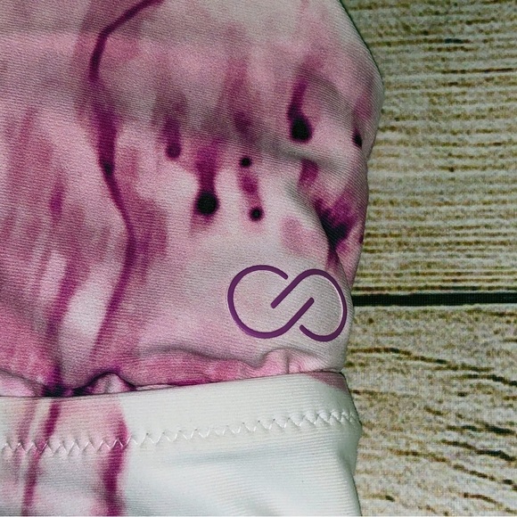 CALIA By Carrie Underwood Wide Strap Tie-dye Pink Long Line Bikini Size XS - Picture 11 of 15